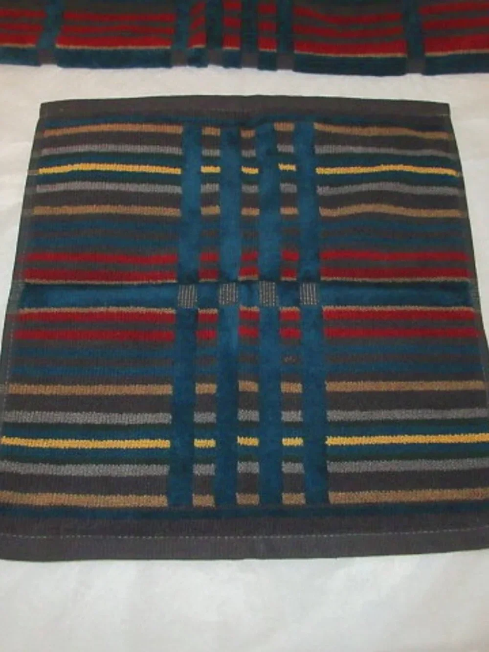 Vtg Pendleton Wyeth Trail Stripe Towels Set Of 3 Soft Cotton Aztec Southwestern